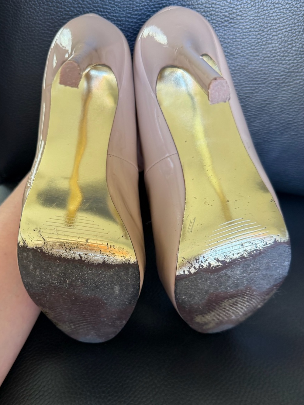 Steve Madden Beige Platform Stiletto Pumps. Size 8 - Picture 7 of 16